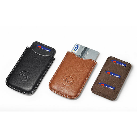 Leica SD Card & Credit Card Holder, leather, cognac