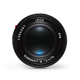Leica Summarit-M 75mm f/2.4 Black Anodized Finish