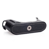 Used Arte di Mano Half Case for Leica M6/MP - Minerva Black with White Stitching