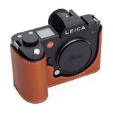 Arte di Mano Half Case for Leica SL (Typ 601) with Battery Access Door - Barenia Tan