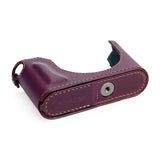 Arte di Mano Leica Q (Typ 116) Half Case with Battery Access Door - Buttero Purple