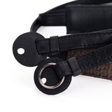 Cecilia Accessories_Neck Strap, Walnut Alpaca/Black Leather