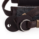 Cecilia Accessories_Neck Strap, Charcoal Alpaca/Brown Leather