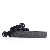 Cecilia Accessories_Neck Strap, Charcoal Alpaca/Black Leather