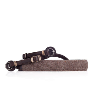 Cecilia Accessories_Neck Strap, Walnut Alpaca/Brown Leather