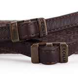 Cecilia Accessories_Neck Strap, Walnut Alpaca/Brown Leather