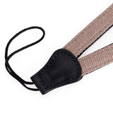 Cecilia Wrist Strap, Sand Alpaca/Black Leather