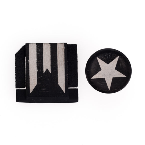 Artisan Obscura Star and Stripes Set, Ebony, Large Concave