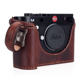 Arte di Mano Leather Finger Loop for Leica M (Typ 240) - Rally Volpe, Silver Metal