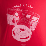 Dodge & Burn Street Shooter Red T-Shirt - Small